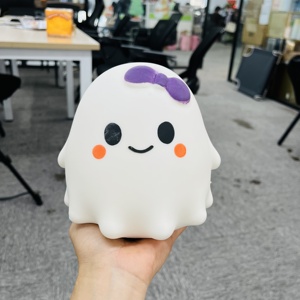 Jouet Squishy Géant Fantôme d'Halloween, Jouet Anti-Stress Fantôme Blanc Géant avec Boîte Cadeau Individuelle, Squishy Violet - Product Image 6