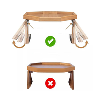Table d'appoint portable en bambou laqué, design européen, pour canapé, boissons, desserts, salon, cuisine, salle de bain, bureau