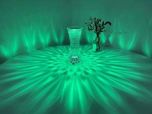 Lampe tactile LED RVB à 16 couleurs changeantes, en cristal rose, USB, pour table de chevet romantique, chambre et salon - Vente en gros - Product Image 5