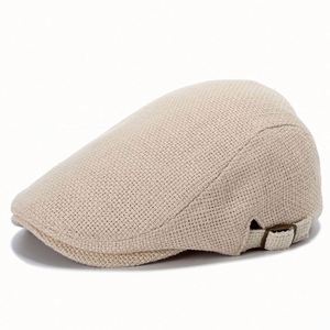 Hot Selling Newest Style Beret <b>Cap</b> Jute <b>Flat</b> Newsboy Hat Customizable Ivy Hat for Women <b>Men</b> Summer Fashion Dress Casual Sports - Product Image 5