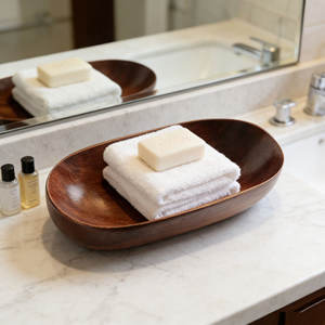 ถาดไม้สไตล์ญี่ปุ่นขนาดเล็ก ถาดเสิร์ฟซูชิ จานผลไม้ ที่วางผ้าเช็ดมือ สำหรับโรงแรมและบ้าน ภาชนะไม้สำหรับใช้ในเชิงพาณิชย์ - Product Image 2