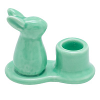 Chinois créatif lapin céramique Table décoration verre bougeoirs lanternes bocaux à bougies
