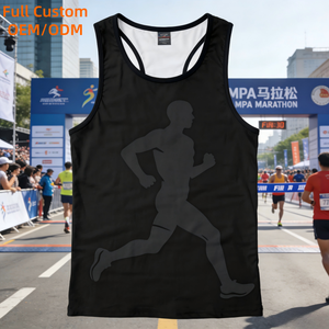 T-shirt de course à sublimation en gros, séchage rapide, respirant, tricoté, personnalisé, unisexe - Product Image 1