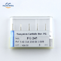 Huacera FG245 pièce à main de laboratoire dentaire basse vitesse meilleure marque mèches de routeur à pointe de carbure pour cliniques dentaires fraises en acier au tungstène