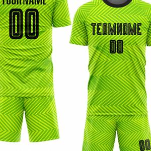 Ensemble de maillot de football à motif chevron, manches courtes, uniforme de football respirant, vêtements de sport performants, kit d'entraînement pour match - Product Image 4