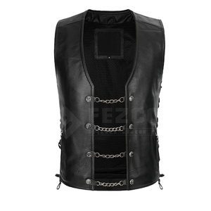 Gilet en cuir respirant pour homme, haute qualité, personnalisé, pour l'hiver, vêtements d'extérieur décontractés, service OEM - Product Image 1