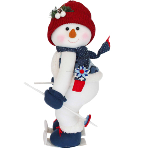 Adorno Navideño Zaves, Combinación <span class=keywords><strong>de</strong></span> Reno, Papá Noel y <span class=keywords><strong>Muñeco</strong></span> <span class=keywords><strong>de</strong></span> <span class=keywords><strong>Nieve</strong></span>, <span class=keywords><strong>Material</strong></span> <span class=keywords><strong>de</strong></span> Poliéster Blanco, 44x18x14cm, <span class=keywords><strong>para</strong></span> Decoración Navideña del Hogar - Product Image 4