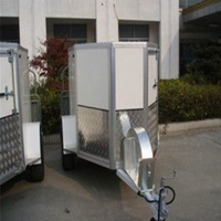 Remorque de transport à essieu unique, caisse en fibre de verre BLV8, capacité de charge 700 kg, dimensions 8x5x5
