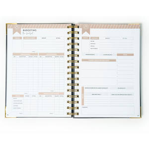 Impresión personalizada de tapa dura diario mensual objetivo diario cuaderno organizador de facturas presupuesto mensual planificador ahorro desafío libro - Product Image 3