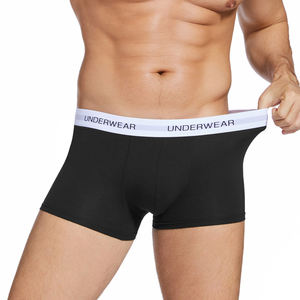 Ropa interior de hombre personalizada de fábrica Logotipo personalizado Pantalones cortos de algodón para hombre cómodos suaves clásicos Boxer - Product Image 2