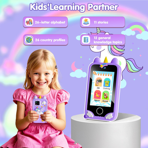 Appareil photo pour enfants, écran tactile 2,8 pouces, système d'exploitation Android, vidéo Full HD, capteur CMOS, matériau plastique, double objectif grand angle 180° - Product Image 2