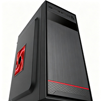 Boîtier PC Gaming Populaire Mid-Tower MicroATX 7 Emplacements PCI 2 Baies HDD 2 Baies SSD Positions Multi-Ventilateurs Coque Hôte de Bureau DIY