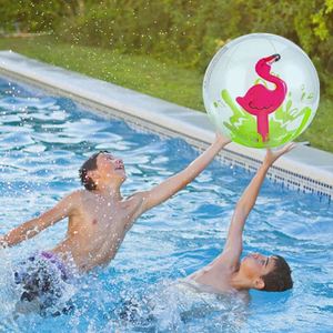Inflatable Cartoon Flamingo Beach Balls - 3D Printed PVC Summer Promotional <b>Gift</b> for Outdoor Fun - Product Image 3
