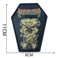 Patch tissé personnalisé d'usine à haute densité coudre sur le fer sur des patchs de broderie d'autocollant pour les vêtements