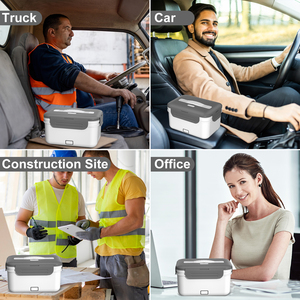 Herrfilk 100w自己加熱ランチボックス漏れ防止加熱食品ウォーマーコンテナ1.8L容量ポータブル電気ランチボックス - Product Image 4