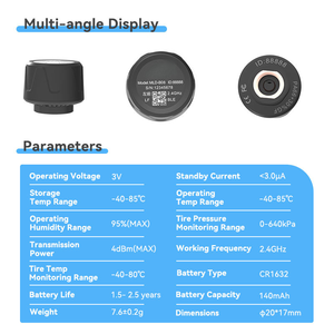 เซ็นเซอร์ TPMS ระดับพรีเมียม Changxiao บลูทูธ 5.3 ระบบแจ้งเตือนแรงดันลมยางรถยนต์แบบเรียลไทม์ พร้อมแอป IOS และ <span class=keywords><strong>Android</strong></span> - Product Image 3