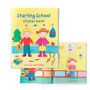 Groothandel Aangepaste Prentenboeken Educatief Speelgoed Kinderen Leren Drukke Boek Start School Herbruikbaar Stickerboek