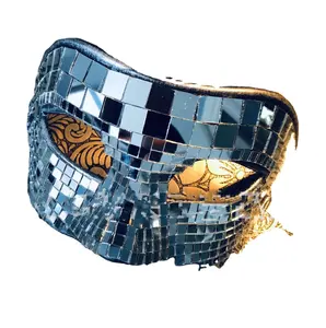 New Arrival Carnival Masquerade Disco Ball Glitter Face Mask for mask ball Luxury dance Party