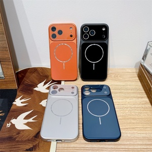 เคสโทรศัพท์มือถือแบบด้านสีดั้งเดิมสำหรับ iPhone 17 Pro Max 16 15 14 ป้องกันแรงกระแทกแบบแม่เหล็ก ฝาหลังทำจากกระจก PC - Product Image 3