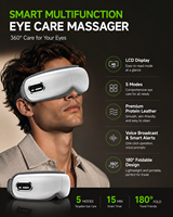 Masseur oculaire intelligent sans fil avec chaleur et pression d'air, masque oculaire pliable rechargeable pour la relaxation et l'aide au sommeil