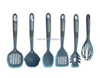 Alat dapur silikon kustom, aksesori alat memasak dapur koki 6 buah dalam 1 Set