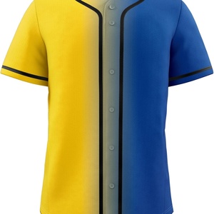 Baseball Jersey,Blank Baseball Jerseys for Men Shirts Short Sleeve Hip Hop Sports Casual Button <b>Down</b> Uniforms - Product Image 6