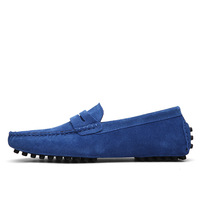 Chaussures décontractées pour hommes, mocassins en daim faits à la main, chaussures plates à enfiler pour hommes, chaussures de conduite, grandes tailles