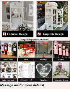 Cabina Telefónica Metálica Blanca para Bodas y Fiestas, Accesorio de Fondo para Fiestas de Bodas, Venta Caliente ZKAI - Product Image 6