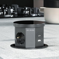 Wasserdichte Pop-up-Buchse für Küche Versteckte Tischs chalt schalter Motorisierte Hub buchsen USB UK EU US Standard Support Plug