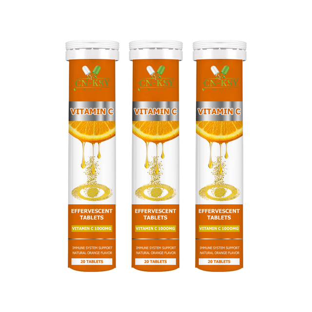 OEM Customized Vitamin C Effervescent Tablets Improves Skin Health Promotes Colllagen Production 1000mg Vitamin C Tablets