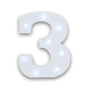 <b>Number</b> 3 <b>Led</b> Light Warm Glow Party Decoration - Product Image 2