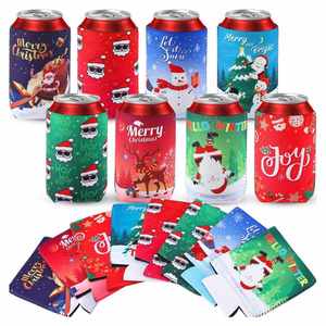 Juego de Vasos Aislantes de Neopreno al por Mayor, Enfriador de Latas, Funda para Botellas de Cerveza, para Latas y Botellas - Product Image 1