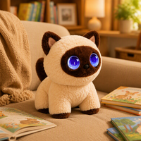 CPC-Zertifiziertes Superweiches Plüsch-Sprachlernspielzeug mit Soundaktivierung, Leichtes Tragbares Roboter-Katzenspielzeug, Demenz-Komfort-Katze