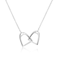 Guangzhou Usine de Bijoux Pendentif Fer à Cheval Collier en Argent Sterling Simple Double Cheval Étrier Lariat Collier Bijoux
