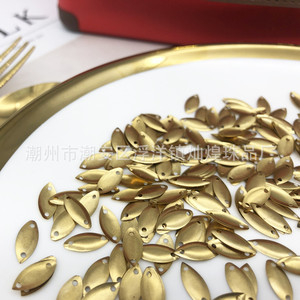 Breloques en feuille de métal doré pour la fabrication de colliers, composants de bijoux, forme diamant plaqué 12 mm - Product Image 5