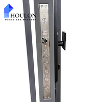 Entrée extérieure de haute qualité Porte principale de sécurité en acier inoxydable Porte pivotante noire au design moderne