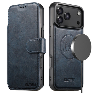 Custodia per carte in pelle con supporto per portafoglio a forma di <span class=keywords><strong>calamita</strong></span> <span class=keywords><strong>Cover</strong></span> custodia per telefono antiurto per <span class=keywords><strong>iPhone</strong></span> 17 Pro Max 16 Pro 15 14 12 - Product Image 1
