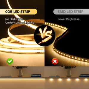 Bande lumineuse LED COB 480 LED découpable RA90 24V pour la décoration de la maison, le bureau, l'éclairage uniforme des armoires - Product Image 3