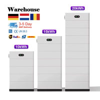 Batterie de Stockage d'Énergie Solaire 10 kWh 15 kWh 20 kWh 48 V 52 Ah, Pack de Batteries Empilables Solax au Lithium LiFePO4 avec Onduleur
