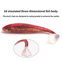Leurre souple 3D en PVC pour la pêche en mer, imitation poisson-épingle, poisson-queue-de-ciseaux, poisson-queue-de-cabre, sans hameçons, pour la pêche artificielle bionique