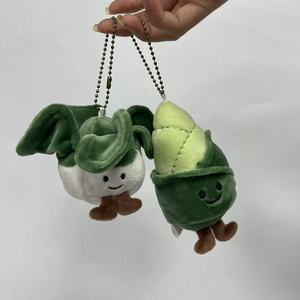 Lindo Peluche de Brócoli, Juguete de Peluche Suave de Vegetal, Animal de Peluche <span class=keywords><strong>Verde</strong></span> Oscuro con Corona, Cara Sonriente, Pies Pequeños, Colgante para Mochila, Set de Regalo - Product Image 5