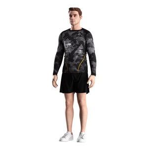 Men's Long Sleeve <b>Compression</b> <b>Shirt</b> Rash Guard with Skin Protection Stretch Comfort and Sweat Control Ideal for Jiu Jitsu BJJ - Product Image 2