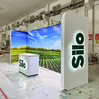 Stand d'exposition personnalisé 10x20 pieds à montage rapide en 30 minutes avec logo lumineux 3D, réutilisable pour PACK EXPO