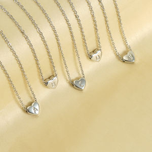 INS paslanmaz çelik kolye kolye 18k altın harfler kalp kadınlar için kolye takı bff kolye 2 - Product Image 3