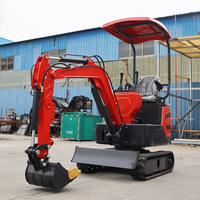 Mini-excavatrice diesel EACHAN EPA Engine 1,3 tonne, micro-pelle hydraulique pour travaux de terrassement, petite pelle à queue zéro pour vergers