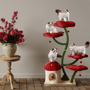 Arbre à <span class=keywords><strong>chat</strong></span> de luxe en sisal et bois, écologique, grand, pour Noël, tour moderne pour grimper, condo pour chats de grande taille - Product Image 3