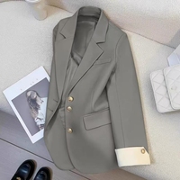 Blazer à Manches Longues Tendance Nouveau Manteau de Printemps Qualité Supérieure Grande Taille pour Femmes Tenue de Bureau