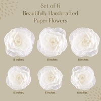 Papier crépon fait main fleurs murales artificielles 3D ornement de noël du nouvel an pour les décorations de mariage de vacances arbre de noël