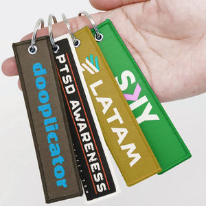 Portachiavi Personalizzato con Targhetta Ricamata per Aviazione e Moto con Anello in Metallo, Etichetta Personalizzata per Bagagli e Regali - Product Image 5