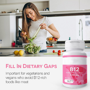 Oem Oplosbare Vitamine <span class=keywords><strong>B12</strong></span> Supplement Tabletten Nul Suiker Verbetert De Inname Van Bioactiviteit Ondersteunt De Algehele Gezondheid - Product Image 6